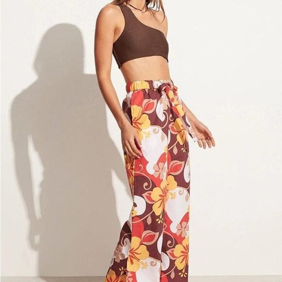 NWT FAITHFULL THE BRAND Celvia Pant Ulani Floral Anthropologie size 4 USA - Picture 5 of 9